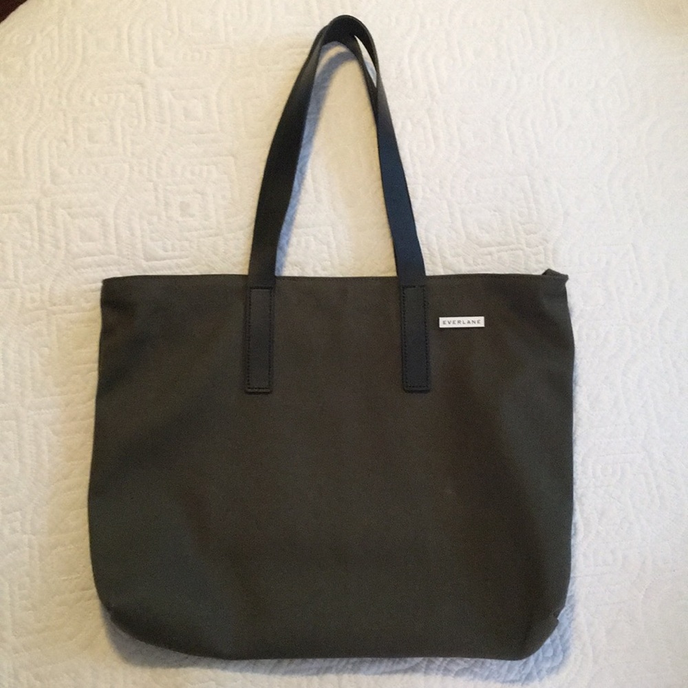 Everlane Twill Tote with Leather Straps